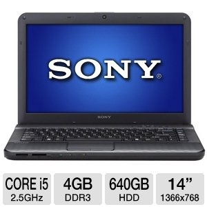 Sony VAIO VPCEG34FX/B 14-Inch Ноутбук (Black)