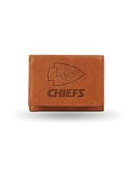 Sports: NFL Kansas City Chiefs Embossed Genuine Cowhide Leather Trifold Leather Wallet - Rico Industries, Inc.