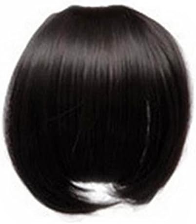 YG Fashion False Bang Neat Fringe Hairpiece Clip in Hair Extensions Accessories, black