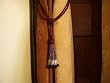 Pair Burgundy Beaded decorative Tassel / Tieback