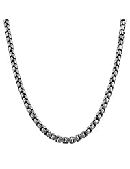 Oxidized Sterling Silver 3.8-mm Round Box Chain