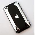 Chrome & Black 2-piece hard case & screen protector for the Apple iPhone 3G