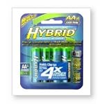 Rayovac Rechargeable Hybrid NiMH Batteries, AA-size, 4-count Carded Pack (Pack of 2)