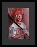 Mike Lieberthal (Philadelphia Phillies) Sports Framed & Matted Poster Print - 16
