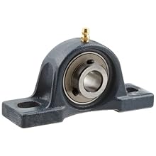 FYH UCP203 Pillow Block Mounted Bearing, 2 Bolt, 17mm Inside Diameter, Set screw Lock, Cast Iron, Metric