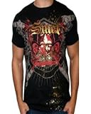 Buy : SMET by Christian Audigier Ed Hardy Mens Short Sleeve Graphic Tattoo Shirt Tee Top