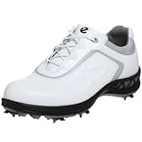 ECCO Women's Ace Premier Golf Shoe,White/Silver Metal,41 EU (US Women's 10-10.5 M)