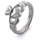 MENS BEST QUALITY Silver Claddagh Ring SMS-SG92. Made in Ireland.