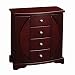 "Simone" Mele & Co. Mahogany Finish Jewelry Box