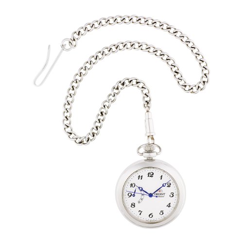 Orient Men's CDD00001W 21 Jewel Hand Winding Movement (second Hand Hack Mechanism) Power Reserve Indicator White Pocket Watch