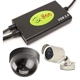Q-See QSU2DVR42C 4 Channel USB 2.0 Digital Video Recorder Adapter w 2 CMOS Camera Kits... by Q-See