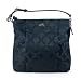 Coach Op Art Sateen Madison Isabelle Convertible Hobo Handbag 21121 Black Lizard