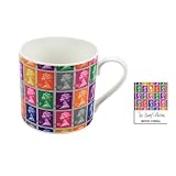 Gift Republic. Coloured Stamp Bone China Mug