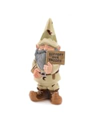 Lawn & Patio: Gifts & Decor Support Our Troops Gnome Patriotic USA Garden Outdoor Statue (Discontinued by Manufacturer) - Furniture Creations - LG