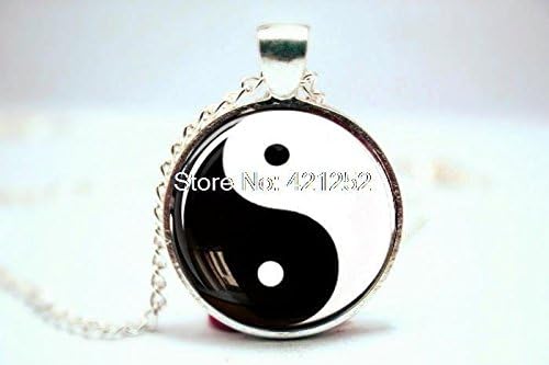 Pretty Lee 2015 Fashion Yin And Yang Pendant Yin Yang Necklace Chinese Necklace Glass Photo Cabochon Necklace Christmas gift