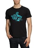 Fruit of the Loom Born in the USA Mens Fitted T-Shirt Flag Print