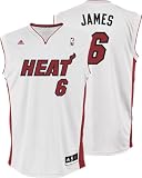 LeBron James Youth Jersey: adidas Revolution 30 White Replica #6 Miami Heat Jersey