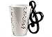 Novelty Mugs | Lovely Fashion Unique Cool Coffee Milk Ceramic Tea Mug Cup With Guitar Musical Note Best Gift（Black&White)