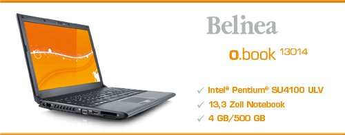 Belinea o.book 13014 (6266) - Bildschirm 33,78 cm (13,3") Glare Type mit LED-Backlight