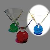 Bubble Ball Martini Glass-Blue