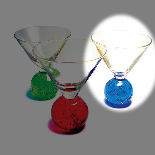 Bubble Ball Martini Glass-Blue