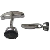 Anniversary Gift for Him Silver Cuff Links Pair Smokey Quartz Gemstone (cflng171)