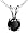 14k White Gold Black Diamond Rabbit Bale Pendant (1/2 cttw)