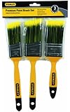 STANLEY BPST07223 Comfort Grip Paint Brush Set, Polyester, 3-Piece