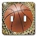 Florene Sports - Basketball With Net - Light Switch Covers - double toggle switch