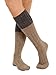 Ribbed Boot Socks Wool Silk Cashmere Blend Womens Knee Hi 4 Color Options