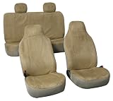 On Sale......suede Car Seat Cover Full Set Bucket Front and Bench Resr Seat Cover Fb105 Tan 114