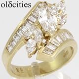 18K Yellow Gold 2.79 CTW Marquise Diamond Ring - OldCities Wedding Jewelry