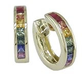 18KT Rainbow Sapphire Earrings