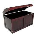 Cherry Finish Barrel Top Toy Chest by Badger Basket