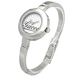 【最高級ブランド】GUCCI グッチ 105R(レギュラーサイズ) レディース ウォッチ SSケース バングル ホワイトロゴ YA105528