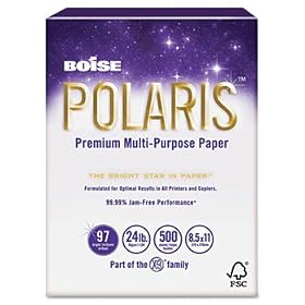 New-Boise POL1117 - POLARIS Copy Paper, 11 x 17, 20lb White, 2500 Sheets/Carton - CASPOL1117