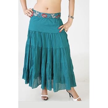 Set A Shopping Price Drop Alert For Teal-Jewel Waist Skirt