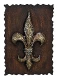 Fleur-de-li's Metal Wall Plaque 20h, 14w French European Art for Home Decor