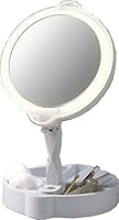 Home Travel 9X/1X Folding Lighted Cosmetic Mirror