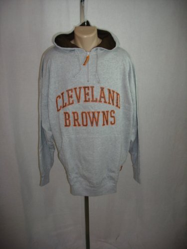 CLEVELAND BROWNS NFL 1/4 zip hooded sweatshirt 3XLT = 3X-Large Tall