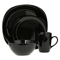Quadro 16-pc. Dinnerware Set - Black