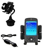 O2 XDA Neo Auto Cup Holder with Car Charger - Uses Gomadic TipExchange