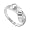Nickel Free Sterling Silver Crystal Clear Square Cut Cubic Zirconia High Polished and Satin Finished 3mm Band Ring Size 5