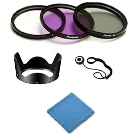 SaveOn Filter and Accessory Kit includes 52mm 3 Piece Filter Kit (UV, Polarizing, Fluorescent) + Lens Hood + Lens Cap Keeper + SaveOn Cleaning Cloth for Nikon D800