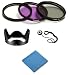 SaveOn Filter and Accessory Kit includes 58mm 3 Piece Filter Kit (UV, Polarizing, Fluorescent) + Lens Hood + Lens Cap Keeper + SaveOn Cleaning Cloth for Canon EOS Rebel T4i