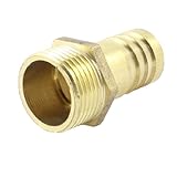 uxcell　ホースカプラー　クイックカプラー　クイック継手　アダプター　配管用　真鍮製　26mm雄ねじ