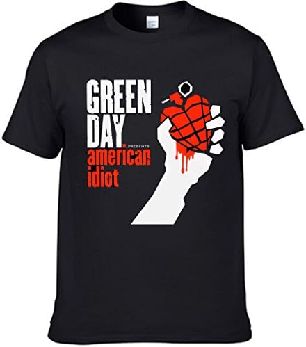 Hip Hop Honor Green Day American Idiot T-Shirt (XL, Black 01)
