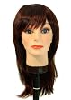 18 Darkest Brown tipped with Auburn side layers / bangs synthetic wig