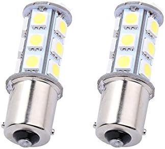 Trisense 1156 7506 1003 1141 White 18 SMD 5050 Car LED Light Bulbs Interior RV Camper Tail Turn Signal Backup Light (Pack of 2)