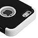 MYBAT IPHONE5HPCTUFFSO003NP Premium TUFF Case for iPhone 5 - 1 Pack - Retail Packaging - Black/Solid White